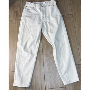 VTG Levis 550 Straight Leg Womens Size 12  Beige Black  Tab 28x29 Retro 90's